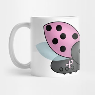 Ladybug Pink Awareness Ribbon Mug